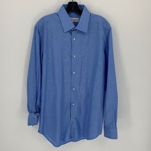Robert Graham blue paisley button up